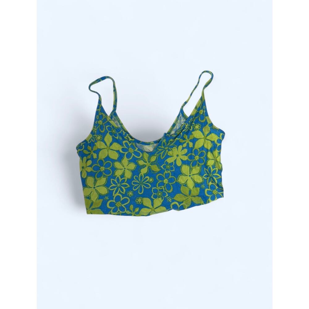 Blue and green cropped tank